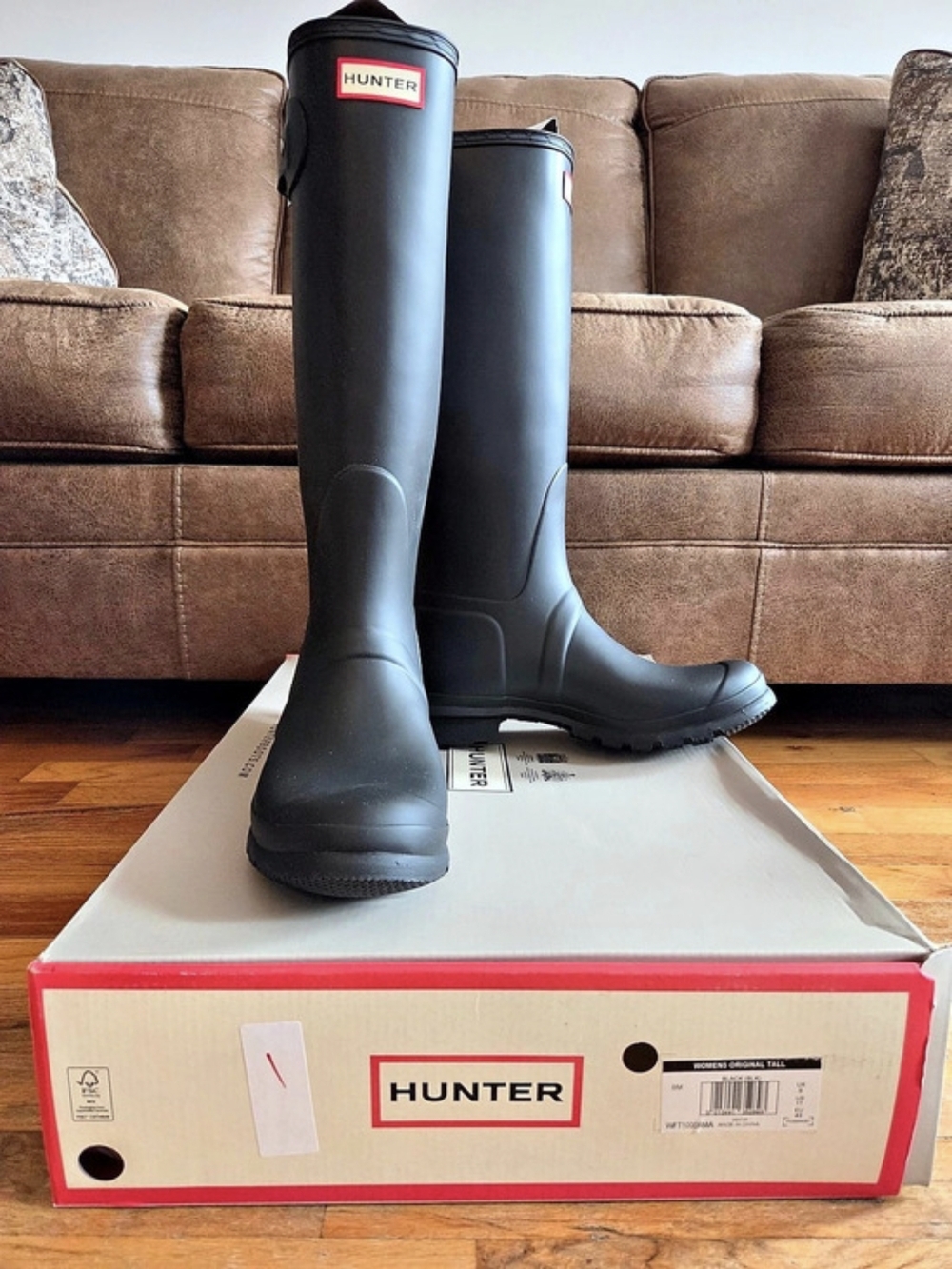 Hunter Original Tall Rain Boots Black US 11
